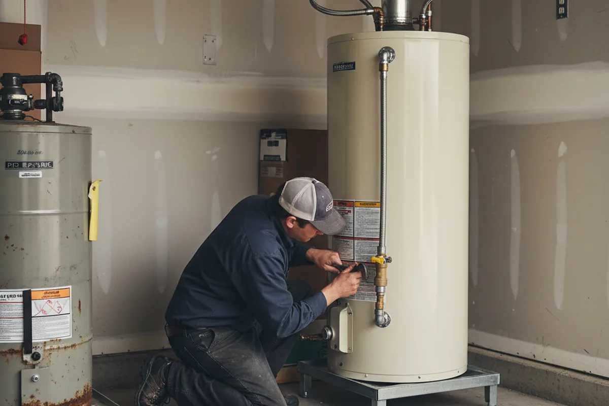 Water heater and shutoff valve replacement in East Falmouth